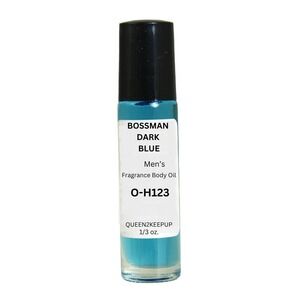 Bossman Dark Blue Men's Body Oil 10 ml Fragrance All Natural 1/3 oz Roll-On